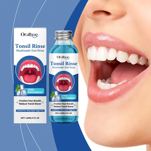 ORALHOE Herbal Fresh Breath Mouthwash Anti-Cavity Gum Protection Oral Care Liquid Fresh Mint Flavor