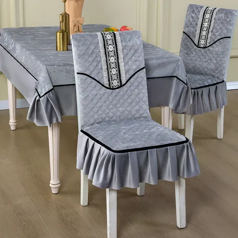 Neuer Chinesischer Stil Gesteppter Stuhlbezug Und Tischdecke Set Elastischer Antirutsch Esszimmer Möbel Schutz Heimtextil