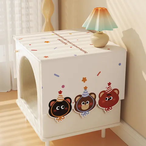 Copertura Antipolvere Per Cartoni Animati Carini Per Comodino Stile Crema Tessuto Stampato Panno Antipolvere Decorazione Della Casa