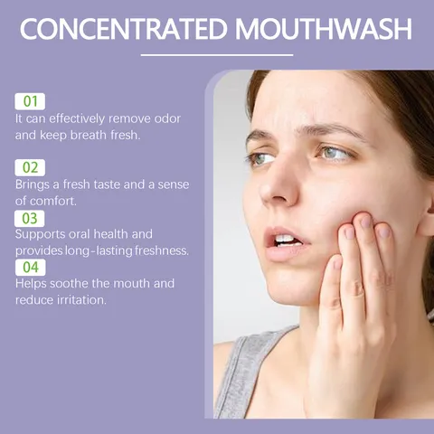 Oralhoe Concentrated Mouthwash Wild Mint Flavor Herbal Extract Portable Liquid Oral Care Fresh Breath Formula