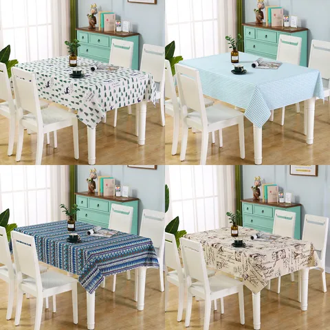 Nordic Minimalist Linen Tablecloth Rectangular Dustproof Table Cover For Home Kitchen Dining Table Decoration