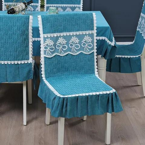 Thickened Fleece Dining Chair Cover Integrated Cushion Protector Cute Cartoon Rabbit Pattern Home Dining Room Decor