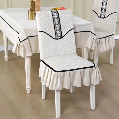 Neuer Chinesischer Stil Gesteppter Stuhlbezug Und Tischdecke Set Elastischer Antirutsch Esszimmer Möbel Schutz Heimtextil