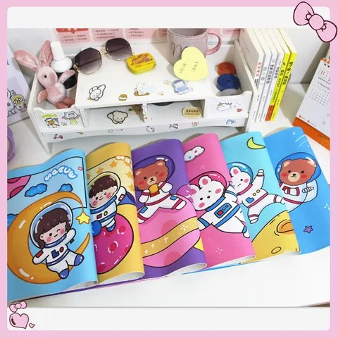 Mantel Individual de Cuero PU de Astronauta de Dibujos Animados Lindo Gran Alfombrilla de Ratón para Juegos Impermeable Alfombrilla de Escritorio para Escuela Oficina Hogar Decoración