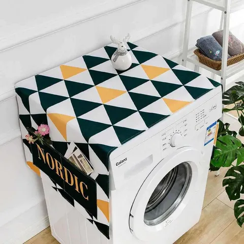 Household Appliance Dust Cover Polyester Washing Machine Microwave Oven Cover Dustproof Cloth Home Decor