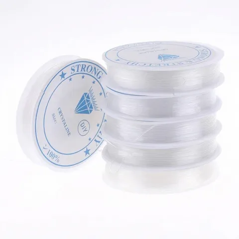 Cordón Elástico Transparente de Cristal para Abalorios Hilo Extensible de TPU para Fabricación de Joyas DIY Pulsera Collar Hilo de Manualidades