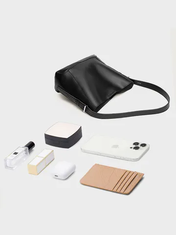 Mujer Bolso Tote Bolso Cubo Gran Capacidad Cuero PU Bolso Bandolera Commuter Casual Minimalista Bolso De Mano Para Damas