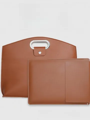 Impermeabile PU Pelle Borsa per Laptop Set 16 Pollici Minimalista Business Ventiquattrore Custodia Computer per Uomo Donna