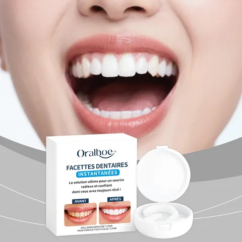Adjustable Snap On Dentures Instant Smile Veneers Comfortable Resin Fake Teeth Cosmetic Dental Care Set