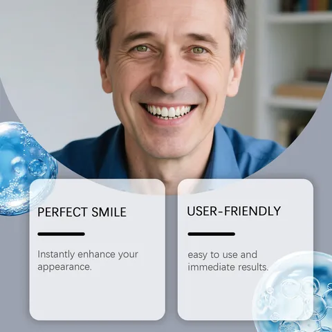 Kit de Modification de Prothèse Dentaire Sourire Instantané Résine Dents Postiches supérieures et Inférieures Facette Cosmétique Outil de Soins Buccaux