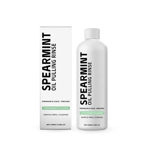 Spearmint Mouthwash Fresh Breath Natural Lasting Fragrance Mild Teeth Cleaning Portable Home Commute Travel Mouth Wash