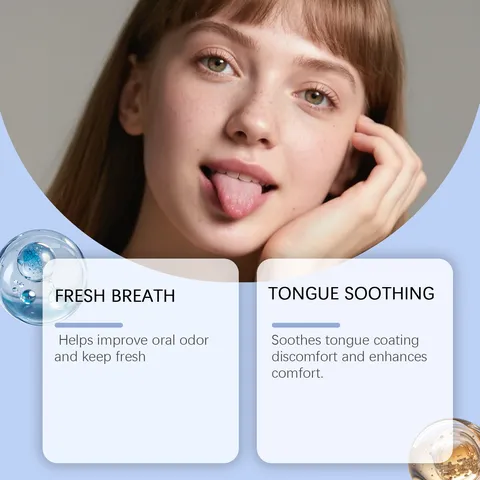 Gel de Nettoyage de la Langue et Ensemble de Grattoir Saveur Pêche Haleine Fraîche Kit de Soins Bucco-Dentaires Outil de Nettoyage Quotidien