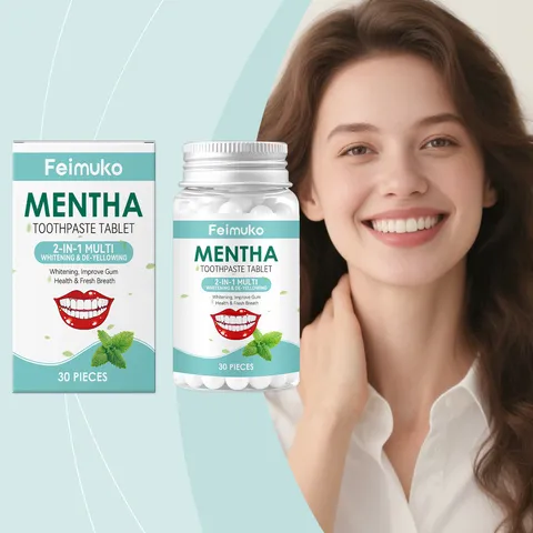 Portable Mint Mouthwash Tablets Teeth Cleaning Fresh Breath Solid Toothpaste Tablets Daily Oral Care Product