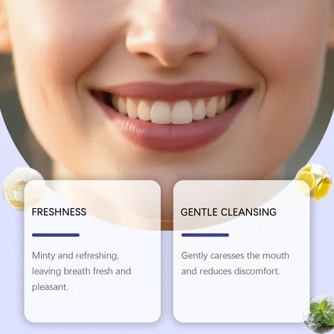 Feimuko Coconut Mint Pulling Oil Mouthwash Gentle Teeth Cleaning Fresh Breath Oral Care Plant Formula Liquid Home Travel