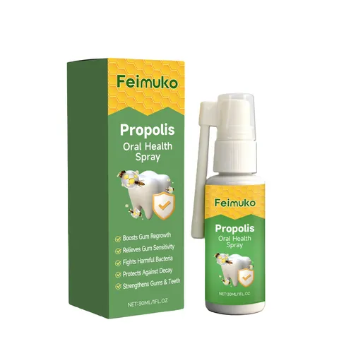 Feimuko Propolis Mundpflege Spray Tragbar Tägliche Reinigung Schlechter Atem Frische Pflege Sanfte Formel Zahnfleischschutz