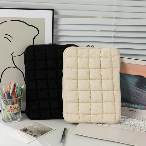 Laptop-Hülle Im Koreanischen Stil Gesteppte Wolkenbaumwolle Gepolsterte Stoßfeste Tablet-Tasche Tragbare MacBook iPad Innenschutzhülle