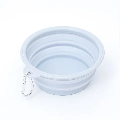 Ciotola Pieghevole Portatile in Silicone per Animali Domestici Ciotola per Cani da Viaggio all'Aperto Con Moschettone Articoli per Animali