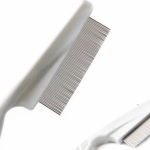 Large Size Pet Flea Comb Plastic Handle Stainless Steel Dense Teeth Cat Dog Hair Cleaning Brush Grooming Tool