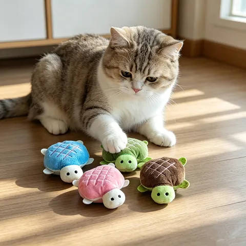 Simpatico Giocattolo Per Gatti Tartaruga Cartone Animato Peluche Giocattolo Interattivo Per Animali Domestici Con Carta Scoppiettante E Gattaia Morbido Giocattolo Per Gattini Per Gioco Quotidiano