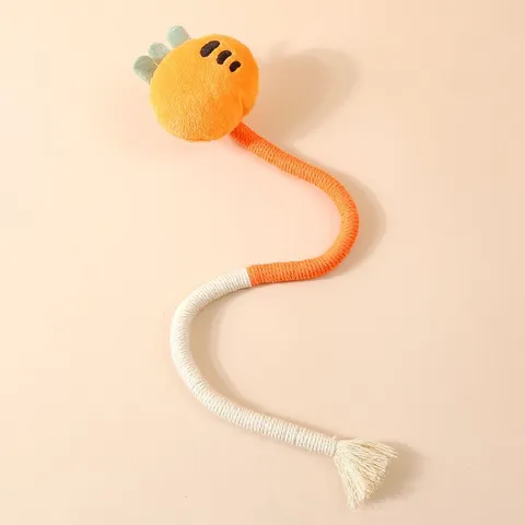 Giocattolo da Masticare per Gatti Design Cartoon Carino Corda di Cotone Peluche Giocattolo di Dentizione Interattivo Per Gatti Forniture per Animali