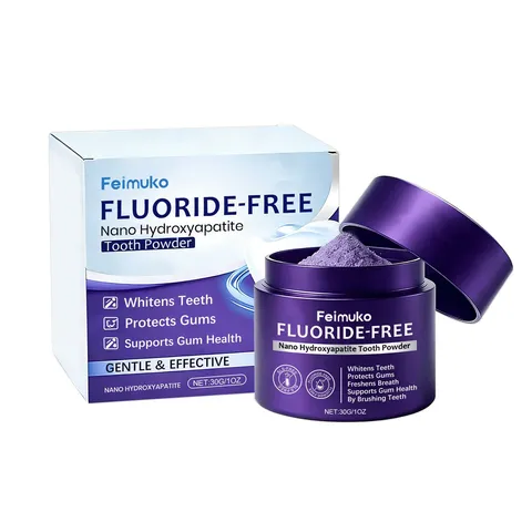 Poudre Blanchissante Dentaire Nano Hydroxyapatite Soin Doux Gencives Menthe Haleine Fraiche Poudre Nettoyage Buccale
