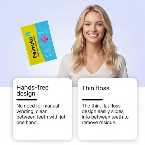 Portable Hands Free Dental Floss Tool Easy To Use Tooth Floss Stick Interdental Brush Daily Oral Cleaning Care Accessory