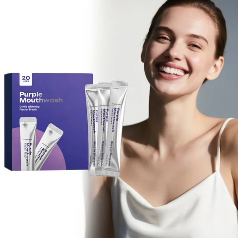 Portable Fresh Mint Mouthwash Liquid Alcohol Free Breath Freshener Individual Stick Pack Oral Care Travel Daily Use