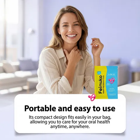 Portable Hands Free Dental Floss Tool Easy To Use Tooth Floss Stick Interdental Brush Daily Oral Cleaning Care Accessory