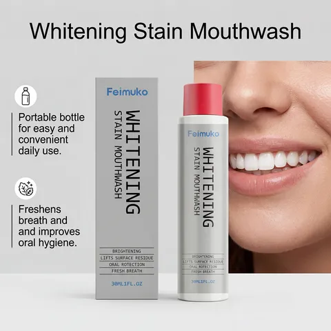 Teeth Cleansing Mouthwash Portable Breath Freshener Daily Oral Care Whitening And Stain Removal Formula