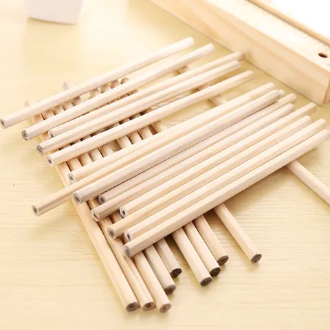 Wooden HB Pencils Natural Wood Hexagonal Sketching Drawing Pencils For Kids Students School Writing Stationery