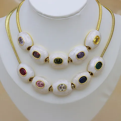 Colgante de Cobre Chapado en Oro Ovalado Gran Agujero Cuentas Distanciadoras Strass de Colores Textura Mármol para DIY Collar Pulsera Joyería Accesorios