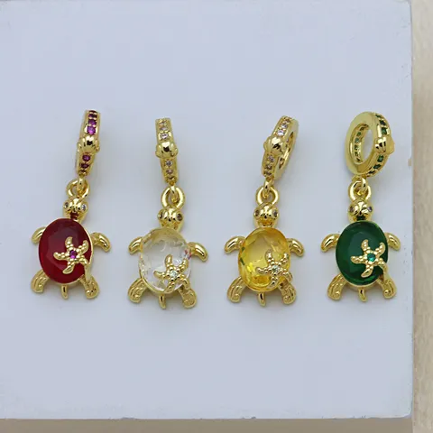 Klassischer Vergoldeter Kupfer Strass Charm Anhänger Ohne Kette Für DIY Schlangenknochen Armband Kombination Tier Seestern Schmetterling Emaille Schmuck Charms Komponenten Für Damen