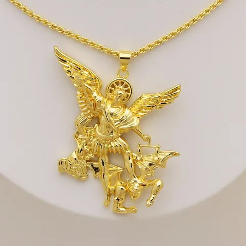 Gothic Copper Rhinestone Skull Angel Pendant Religious Statue Pendant Only Without Chain For Party Halloween Costume Decor Accessories