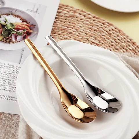 Κουτάλι από Ανοξείδωτο Χάλυβα Γυαλισμένο Δείπνου Σούπας Σκεύη Φαγητού για Παιδιά Enήλικες Κουζίνα Επιτραπέζια Σκεύη