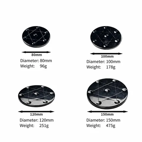 Natural Crystal Seven Star Array Round Polished Plate Energy Healing Stone Rose Quartz Obsidian Desktop Decoration Ornament