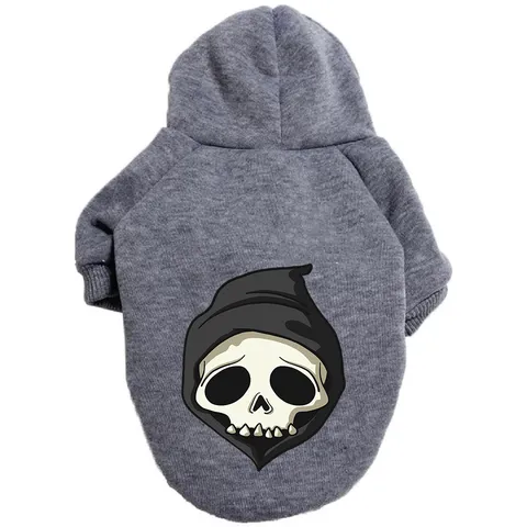 Halloween Scary Skeleton Dog Hoodie Pet Clothes Pullover Costume Apparel