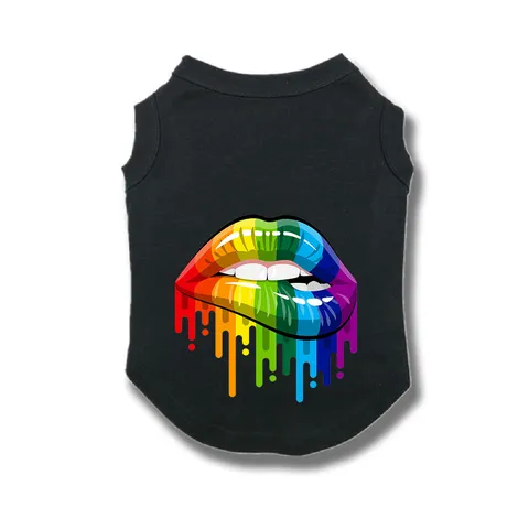Huisdier Honden Vest Katoen Ademend Zomer Kleding Kleurrijke Lippen Print Puppy Tank Top Voor Kleine Middelgrote Honden