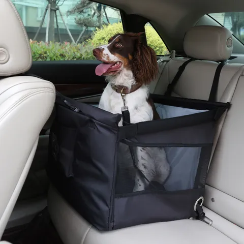 Pet Car Seat Carrier Bag Foldable Travel Pet Carrier For Small Medium Dogs Cats Breathable Mesh Durable Polyester
