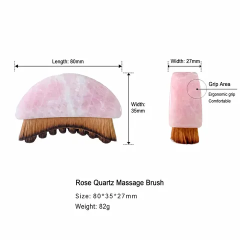 Natural Stone Lymphatic Massage Brush Face Contour Guasha Beauty Tool Facial Lifting Massager Brush For Skin Care SPA
