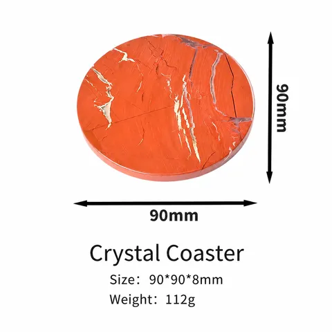 Natural Raw Stone Crystal Coaster Round Non-Slip Heat Insulated Polished Tiger Eye Quartz Cup Mat For Tea Ceremony Home Desk Decor