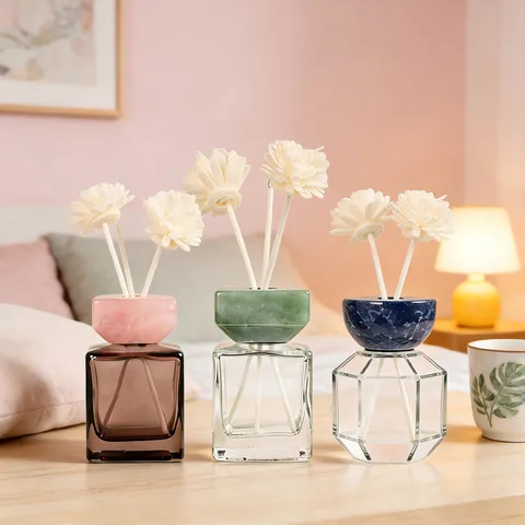 Tappo di Bottiglia di Profumo Aromaterapia Pietra di Cristallo Naturale Lusso Giada Olio Essenziale Coperchio Per Casa