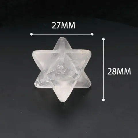 Modern Minimalist Crystal Merkaba Star Geometric Faceted Polished Ornaments Healing Stone Home Decor Spiritual Figurine Gift