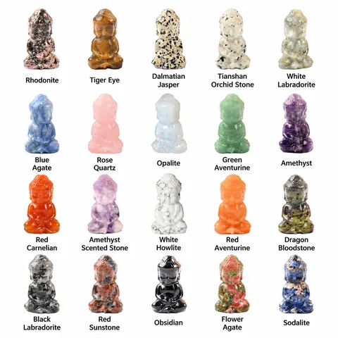 Natuurlijk Kristal Amethist Handgesneden Baby Boeddha Sakyamuni Beeldje Genezing Edelsteen Sculptuur Zen Huis Decor Ornament