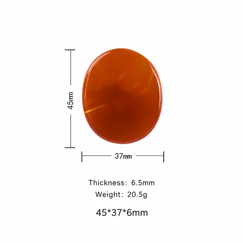 Natural Crystal Agate Worry Stone Oval Polished Palm Stone Energy Stone For Office Decor Relaxation Meditation Healing Gemstone