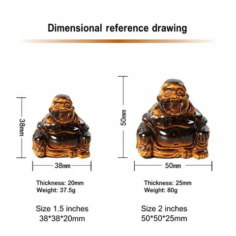 Natural Crystal Laughing Buddha Statue Hand Carved Healing Stone Maitreya Buddha Figurine For Home Office Desk Decor Gift