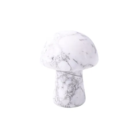 Natural Crystal Mini Mushroom Ornament Carved Healing Stone Miniature Feng Shui Table Accent Desktop Decor Crystal Mushroom Craft Collection