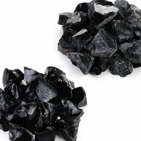 Natural Obsidian Raw Crystal Stones Unpolished Black Stones For Aromatherapy Diffuser Fish Tank Decoration Home Ornament