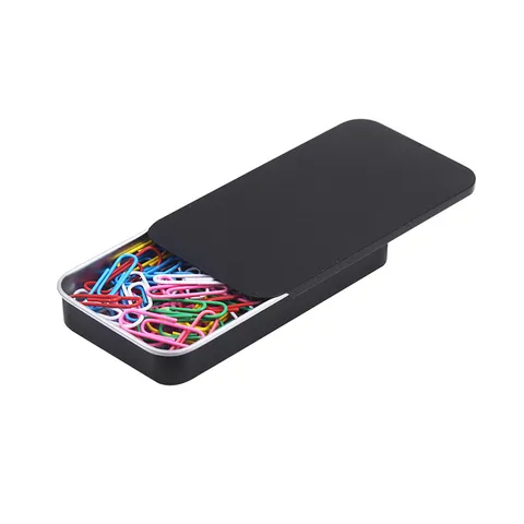 Boîte en Métal avec Couvercle Coulissant Conteneur de Rangement Étui Rectangulaire Portable pour Bonbons Pilules Petits Objets