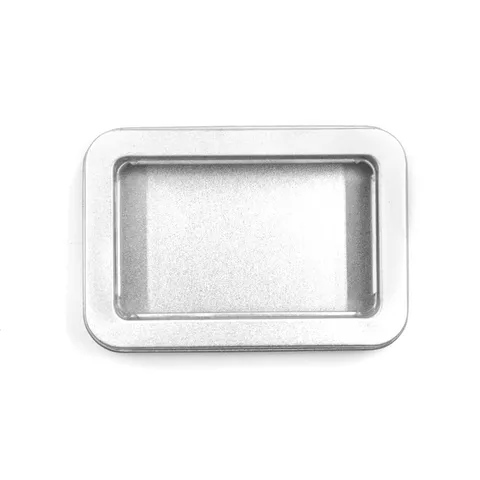 Minimalistischer Metall-Weißblechdose Mit Sichtfenster Weißblech Aufbewahrungsbox Tragbare Metallbox Für USB Karten Geschenkverpackung