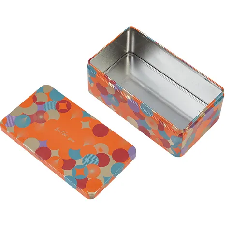 Boîte de Rangement Rectangulaire en Fer Blanc pour Biscuits Boîte en Métal pour Emballage Alimentaire Cuisine Maison